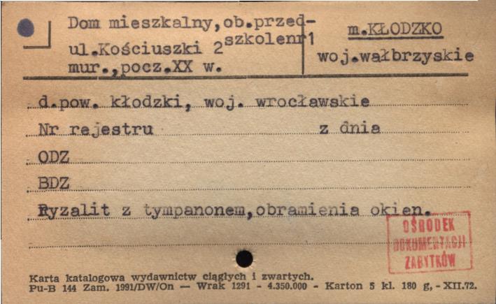 dom mieszkalny, ob. Przedszkole nr 1, skan 1