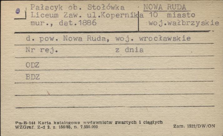 pałacyk, ob. stołówka Liceum Zaw., skan 1