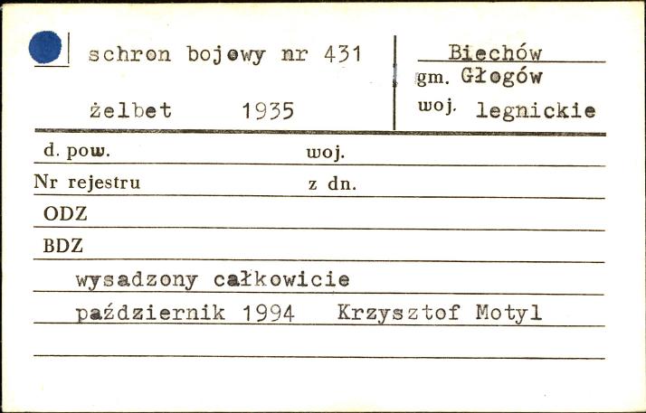 schron bojowy nr 431, skan 1