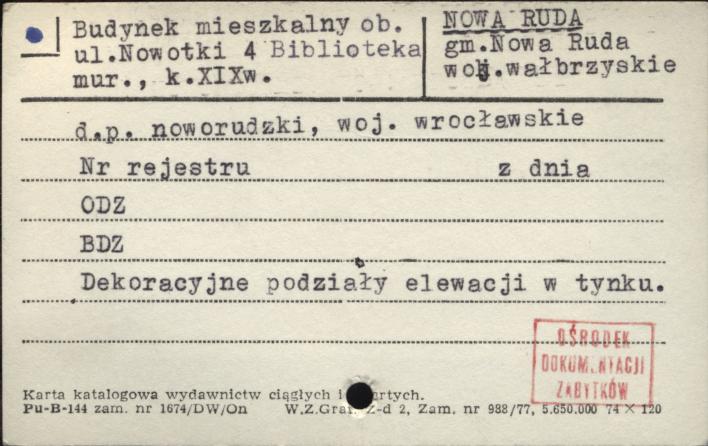 budynek mieszkalny, ob. biblioteka, skan 1