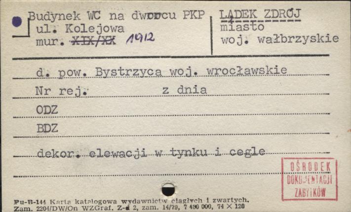budynek WC w zespole dworca PKP, skan 1