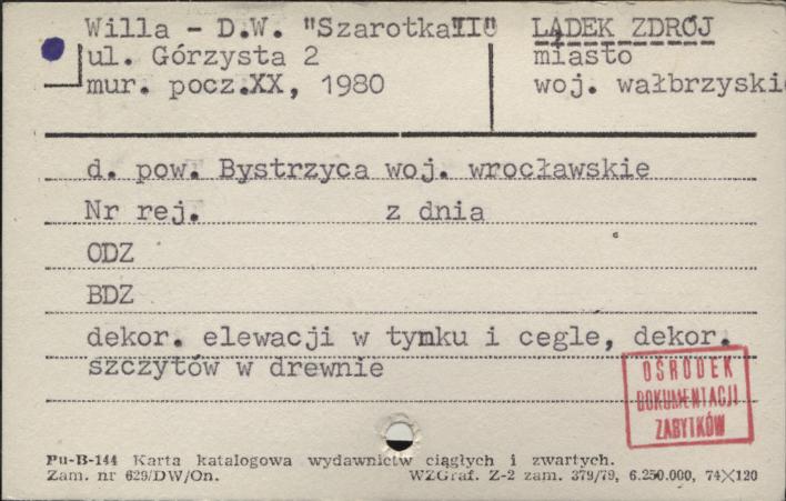 willa - dom wczasowy Szarotka II, skan 1