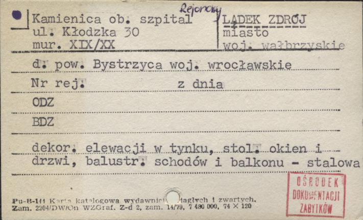 kamienica, ob. szpital rejonowy, skan 1