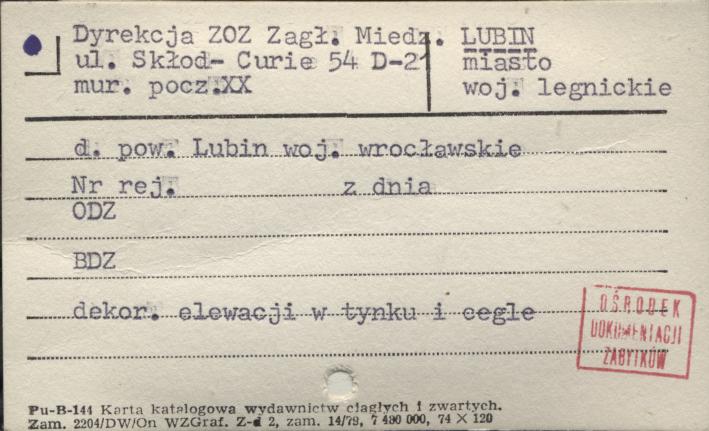 dyrekcja zakład opieki zdrowotnej Zagł. Miedz. D-21, skan 1