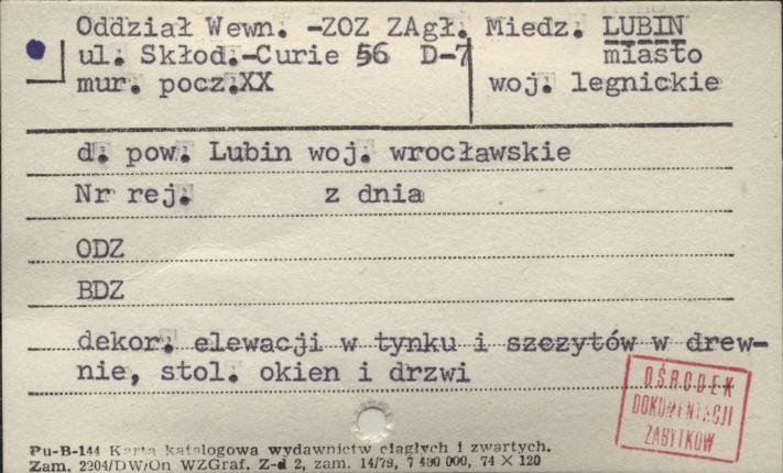 oddział wewn. - zakład opieki zdrowotnej Zagł. Miedz. D-7, skan 1