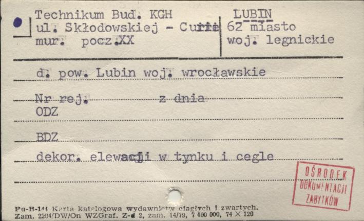 technikum budowlane KGH, skan 1