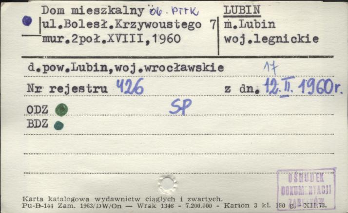 dom mieszkalny, ob. PTTK, skan 1