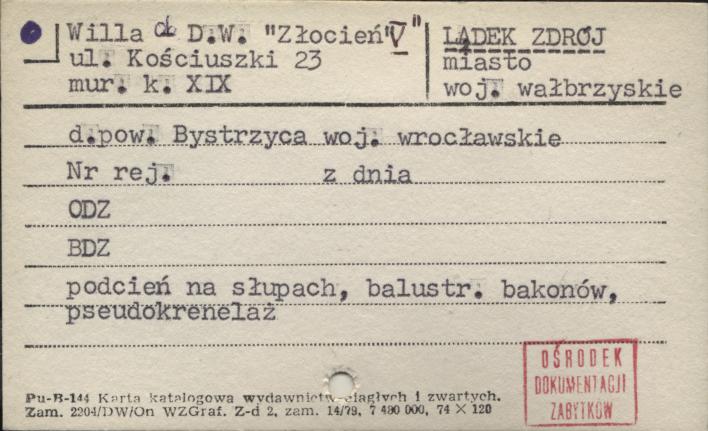 willa, ob. dom wczasowy Złocień V, skan 1