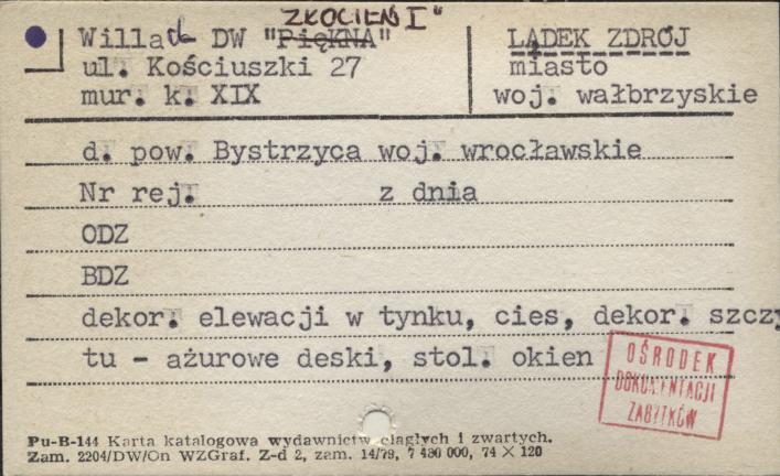 willa, ob. DW Złocień I, skan 1