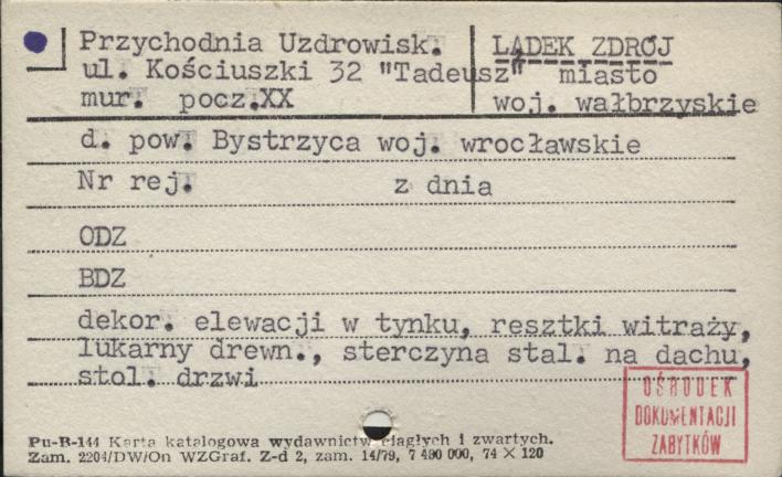 przychodnia uzdrowisk. Tadeusz, skan 1