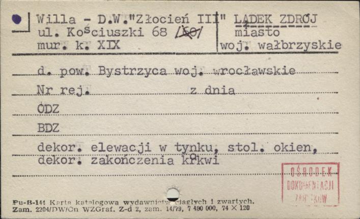 willa - dom wczasowy Złocień III, skan 1