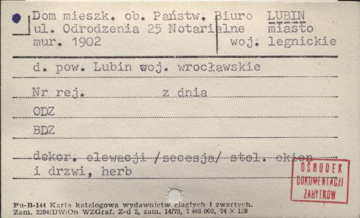 dom mieszkalny, ob. Państw. Biuro Notarialne, skan 1