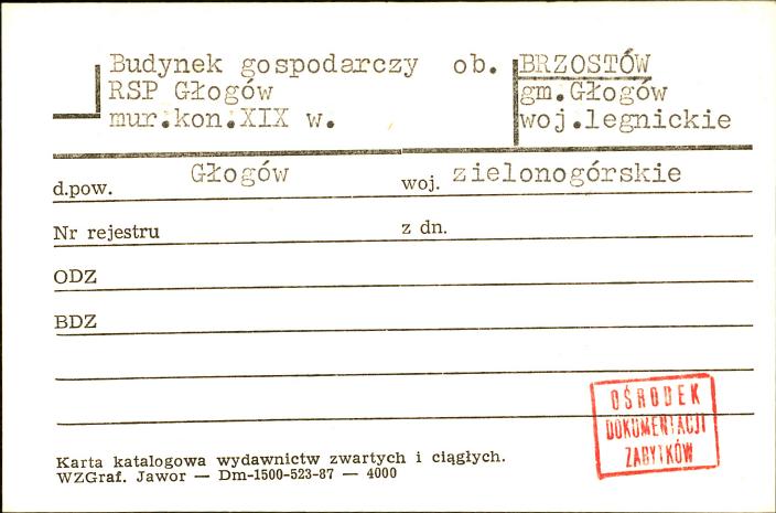 budynek gospodarczy ob. RSP Głogów, skan 1