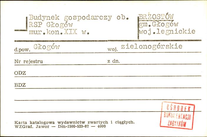 budynek gospodarczy ob. RSP Głogów, skan 1