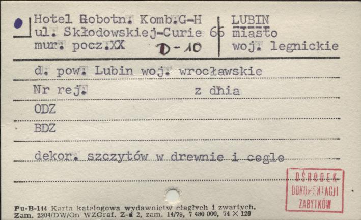 hotel robotn. Komb. G-H D-10, skan 1