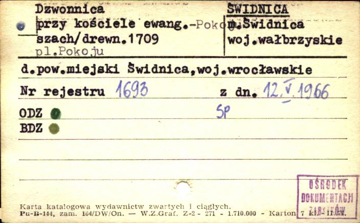 dzwonnica przy kościele ewang. - Pokoju, skan 1