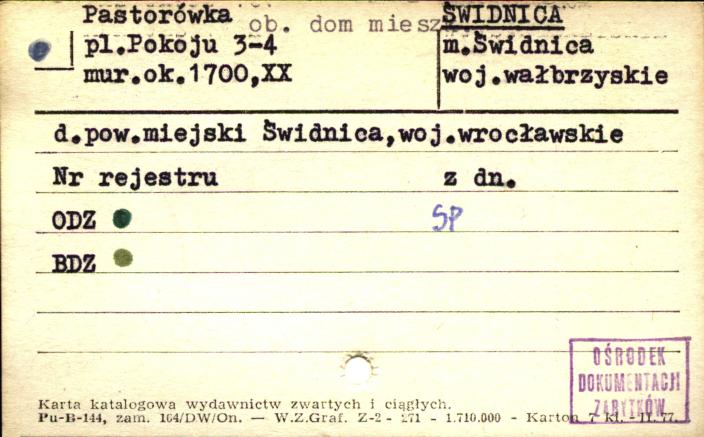 pastorówka, ob. dom mieszkalny, skan 1