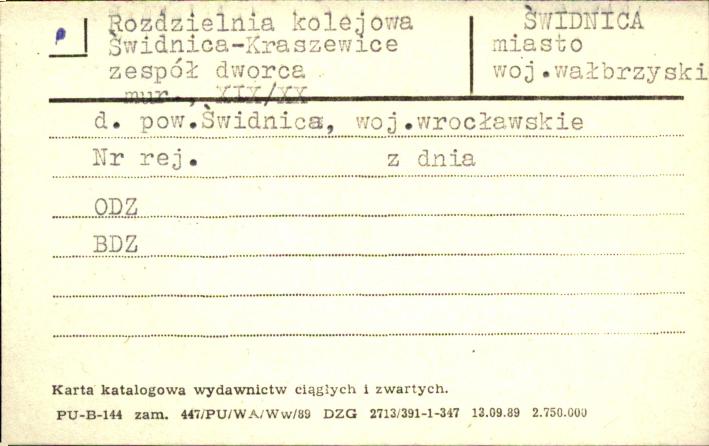 rozdzielnia kolejowa Świdnica-Kraszewice, zespół dworca, skan 1