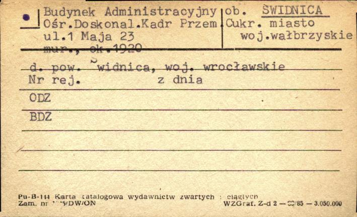 budynek administracyjny, ob. ośrodek doskonalenia kadr przem. cukr., skan 1