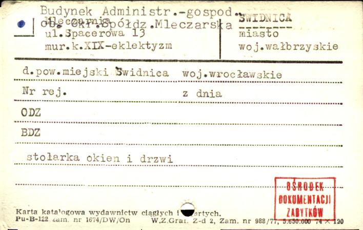 budynek administracyjno-gospodarczy, mleczarnia, ob. okr. spółdz. mleczarska, skan 1