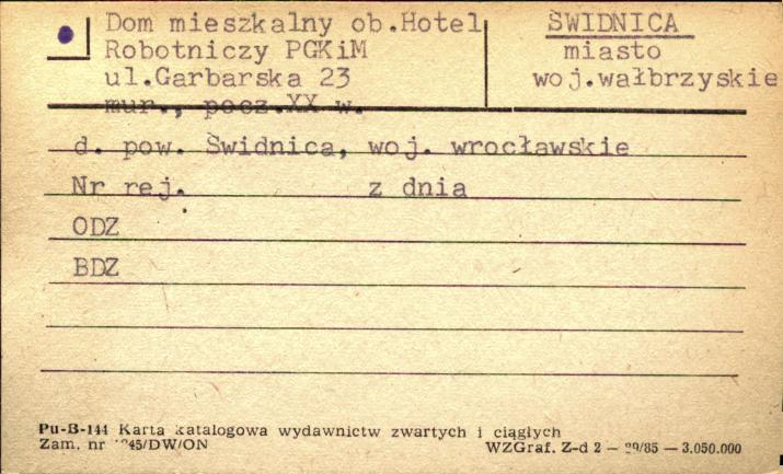 dom mieszkalny ob. hotel robotniczy PGKiM, skan 1