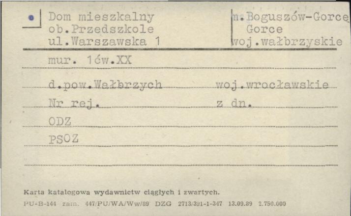 Dom mieszkalny ob. Przedszkole, skan 1