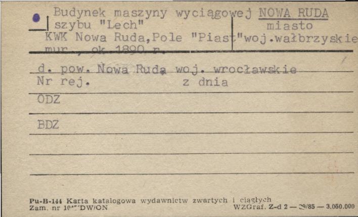 budynek maszyny wyciągowej szybu Lech, skan 1