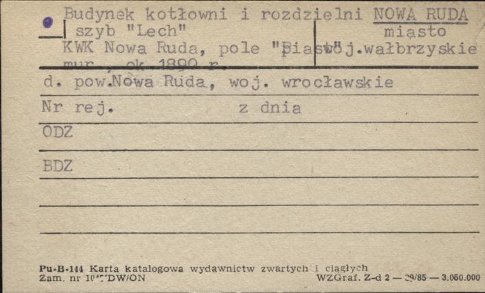 budynek kotłowni i rozdzielni szybu Lech, skan 1