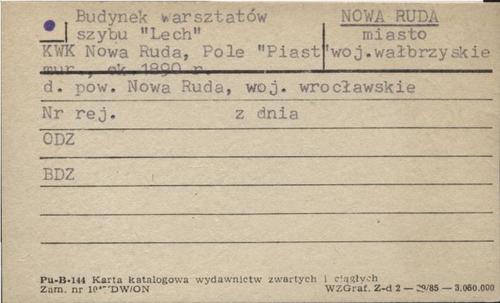 budynek warsztatów szybu Lech, skan 1