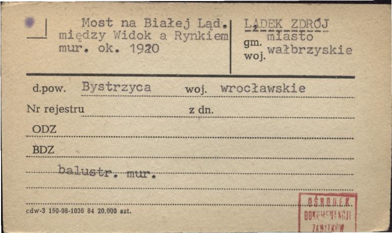 most na Białej Ląd. między Widok a Rynkiem, skan 1