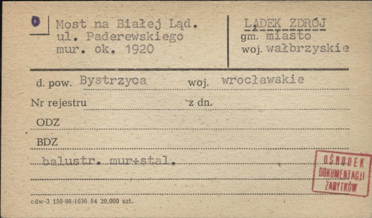 most na Białej Ląd., skan 1