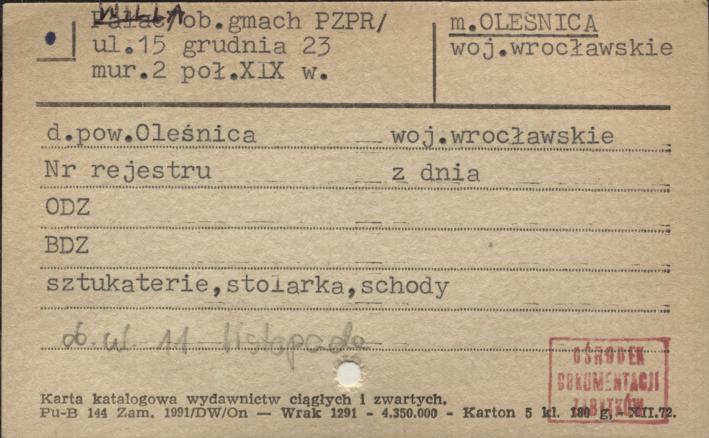 willa (ob. gmach PZPR), skan 1