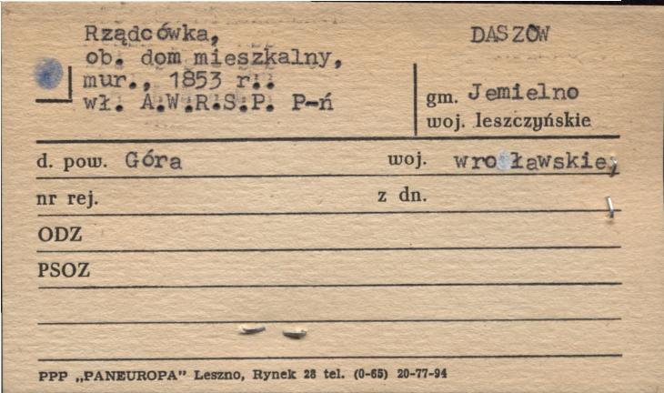 rządcówka, ob. dom mieszkalny, skan 1