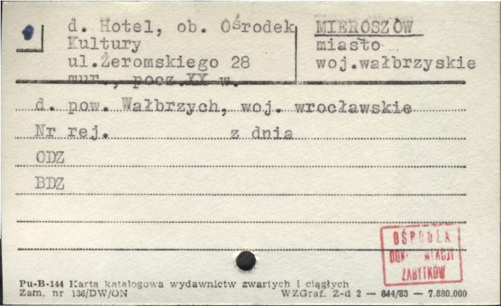 Hotel, ob. Ośrodek Kultury, skan 1