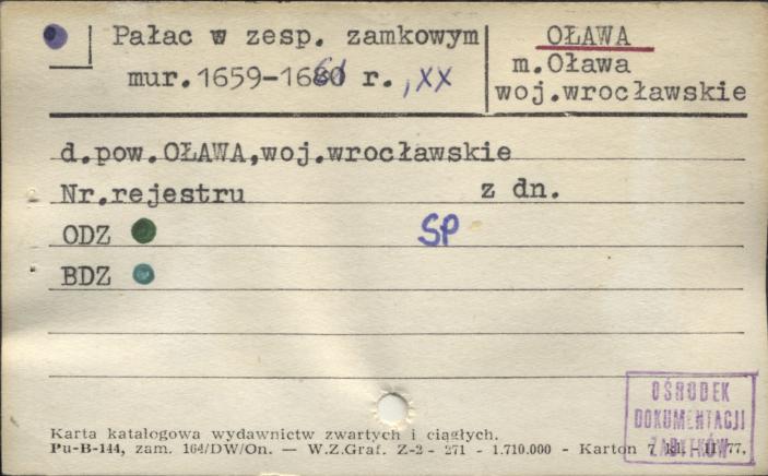 pałac w zesp. zamkowym, skan 1