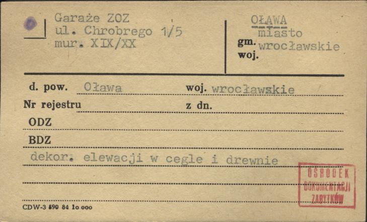 garaże zakład opieki zdrowotnej, skan 1