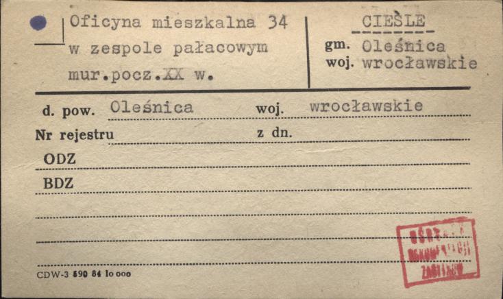 oficyna mieszkalna w zespole pałacowym, skan 1