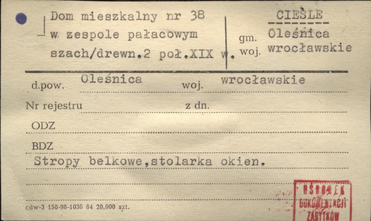 dom mieszkalny w zespole pałacowym, skan 1