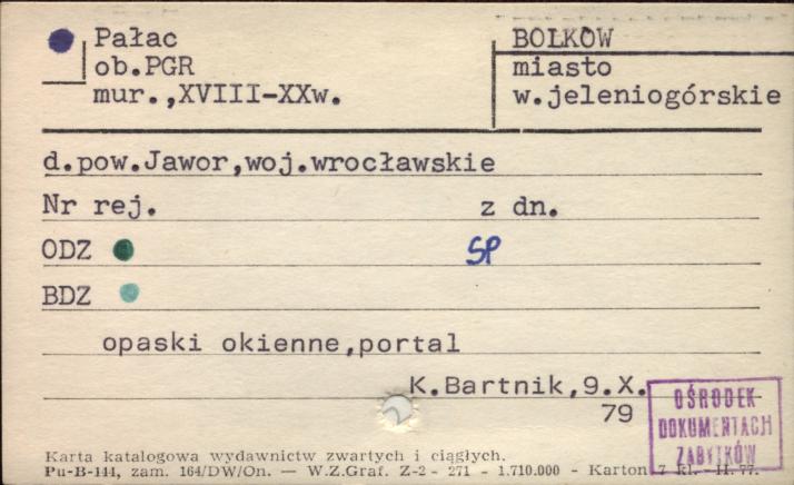 pałac, ob. PGR, skan 1