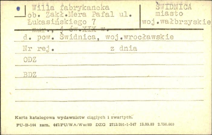 willa fabrykancka ob. Zakł. Mera Pafal, skan 1