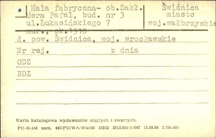 hala fabryczna - ob. Zakł. Mera Pafal, skan 1