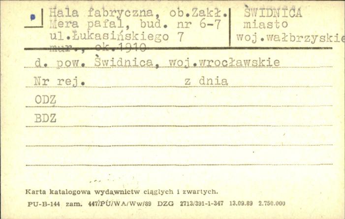 hala fabryczna, ob. Zakł. Mera Pafal, skan 1