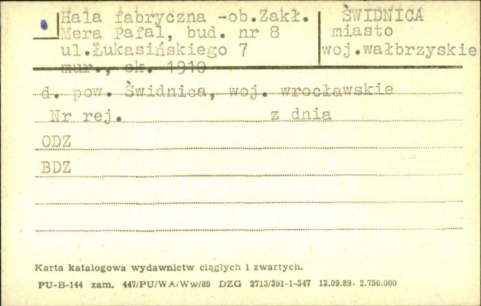 hala fabryczna - ob. Zakł. Mera Pafal, skan 1