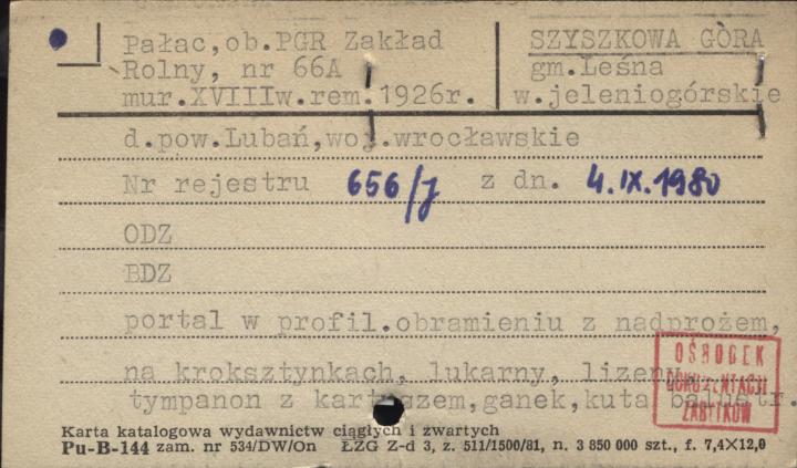 pałac, ob. PGR Zakład Rolny, skan 1