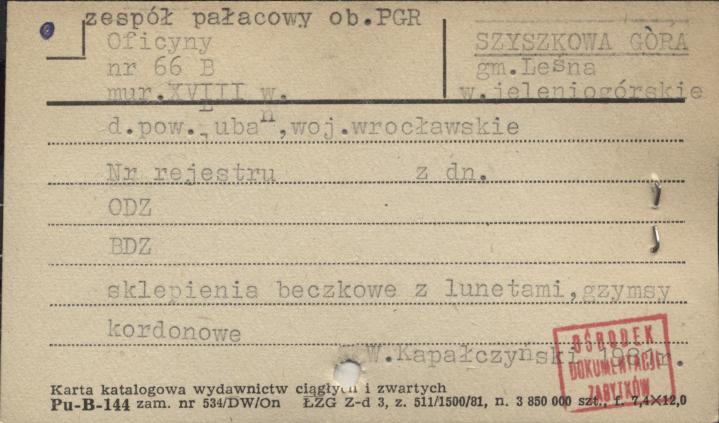 zespół pałacowy ob. PGR, skan 1