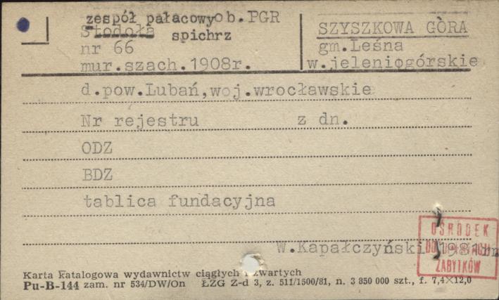 zespół pałacowy ob. PGR- spichlerz, skan 1