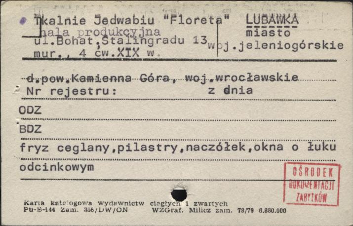 tkalnia jedwabiu Floreta, hala produkcyjna, skan 1