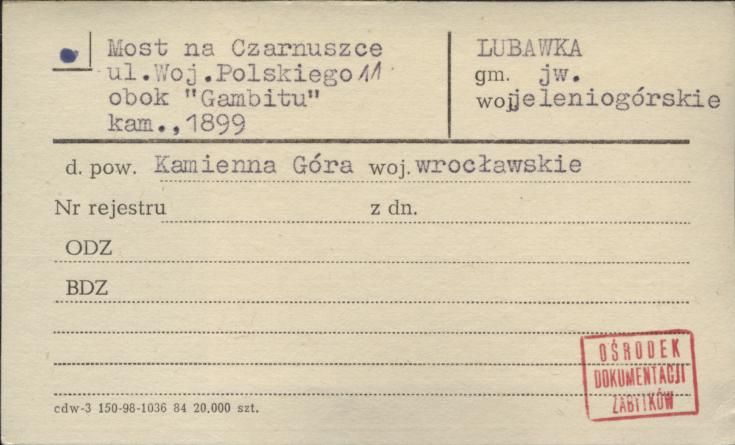 most na Czarnuszce obok Gambitu, skan 1