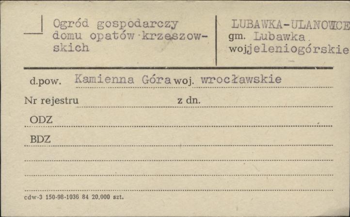 ogród gospodarczy domu opatów krzeszowskich, skan 1