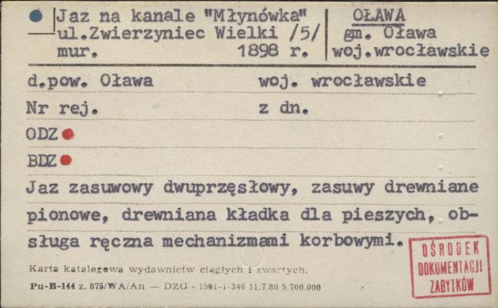 jaz na kanale Młynówka, skan 1